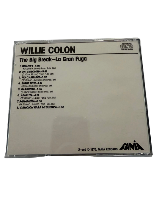 Willie Colon The Big Break - La Gran Fuga "PRE-OWNED" Good Condition