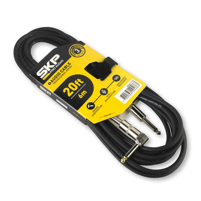 SKP PRO Audio 1/4 to 1/4 Instrument Cable 20ft