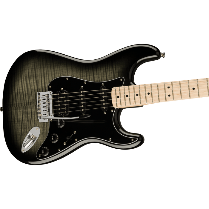 Squire Affinity Series™ Stratocaster® FMT HSS, Maple Fingerboard, Black Pickguard, Black Burst