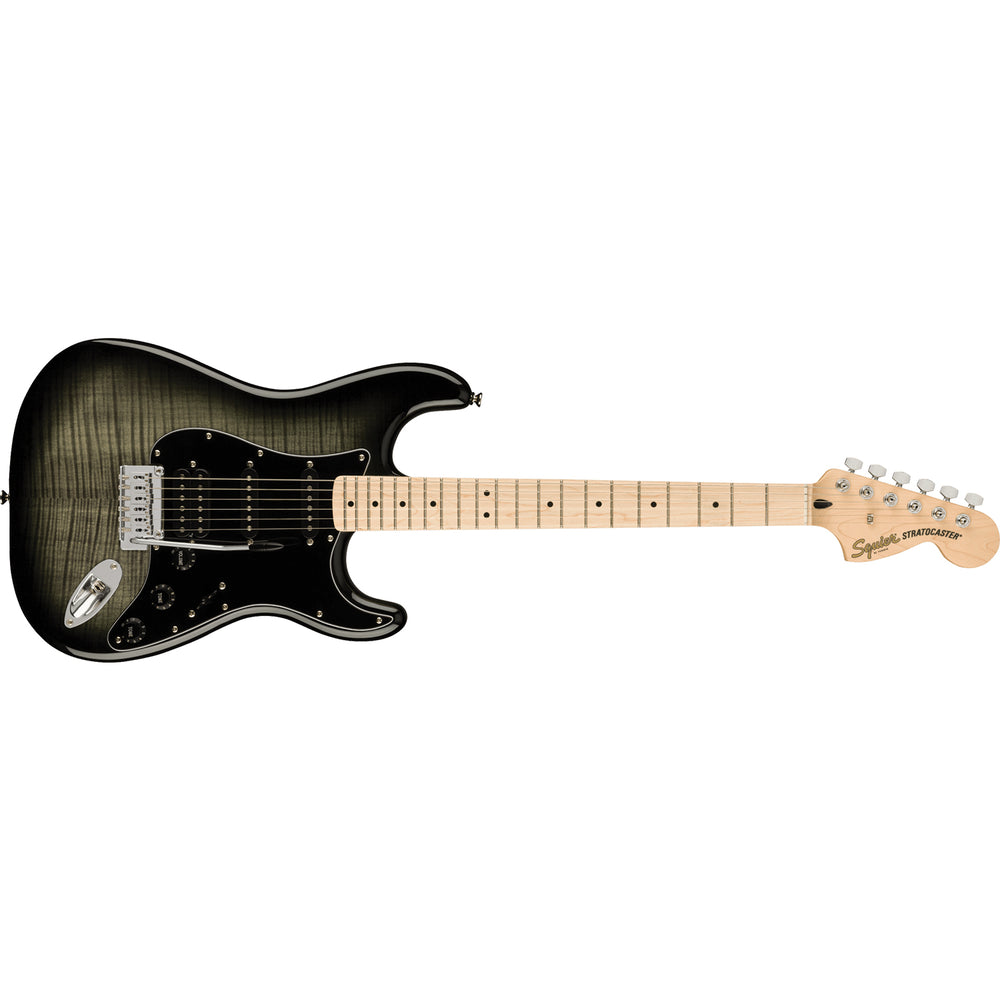 Squire Affinity Series™ Stratocaster® FMT HSS, Maple Fingerboard, Black Pickguard, Black Burst