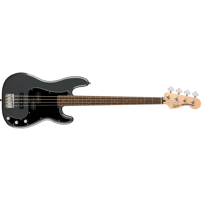 Squire Affinity Serie Precision Bass PJ, Laurel Fingerboard, Black Pickguard, Charcoal Frost Metallic