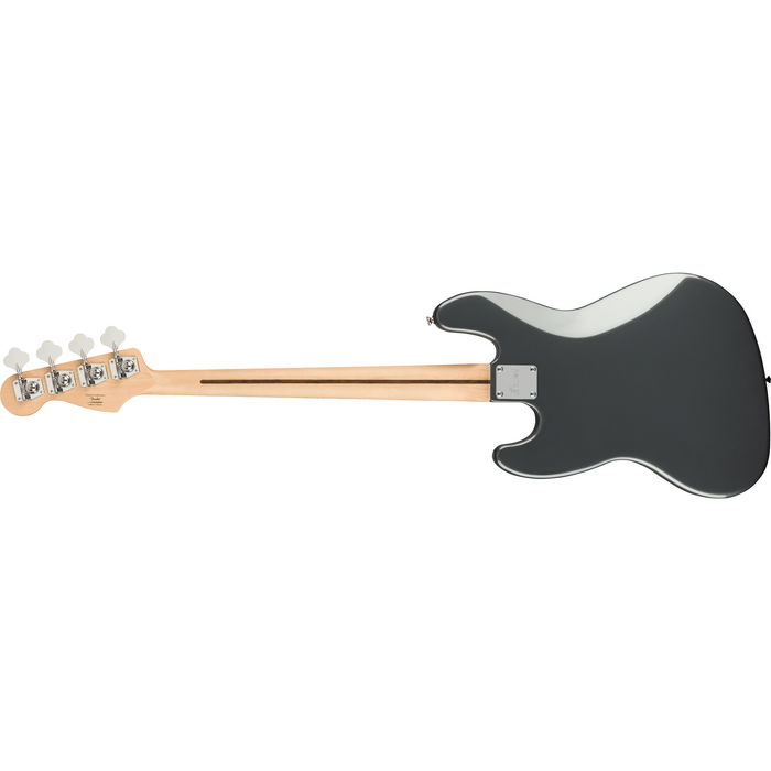 Squire Affinity Series™ Jazz Bass®, Laurel Fingerboard, Black Pickguard, Charcoal Frost Metallic