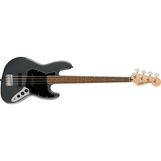 Squire Affinity Series™ Jazz Bass®, Laurel Fingerboard, Black Pickguard, Charcoal Frost Metallic