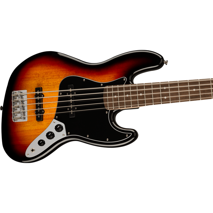 Squire Affinity Series™ Jazz Bass® V, Laurel Fingerboard, Black Pickguard, 3-Color Sunburst