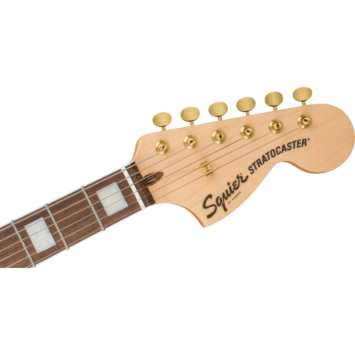 Squier 40th Anniversary Stratocaster®, Gold Edition, Laurel Fingerboard, Gold Anodized Pickguard, Lake Placid Blue