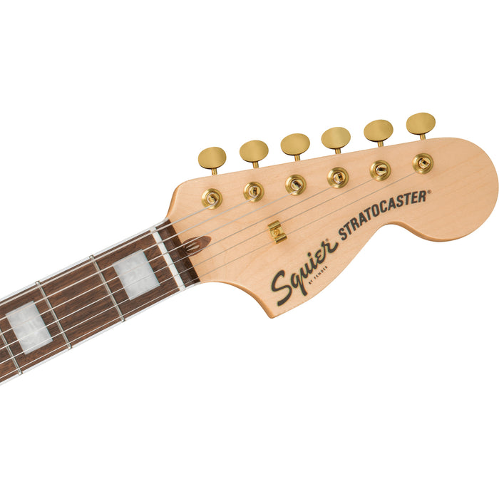 Squier 40th Anniversary Stratocaster®, Gold Edition, Laurel Fingerboard, Gold Anodized Pickguard, Sienna Sunburst