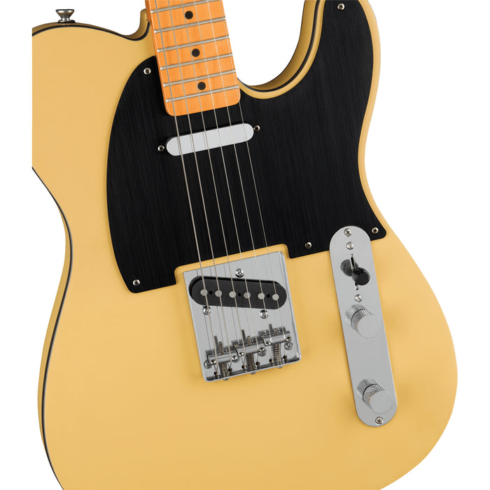 Squier 40th Anniversary Telecaster®, Vintage Edition, Maple Fingerboard, Black Anodized Pickguard, Satin Vintage Blonde