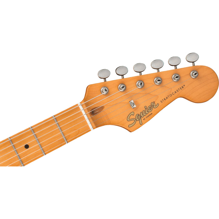 Squier 40th Anniversary Stratocaster®, Vintage Edition, Maple Fingerboard, Gold Anodized Pickguard, Satin Sonic Blue