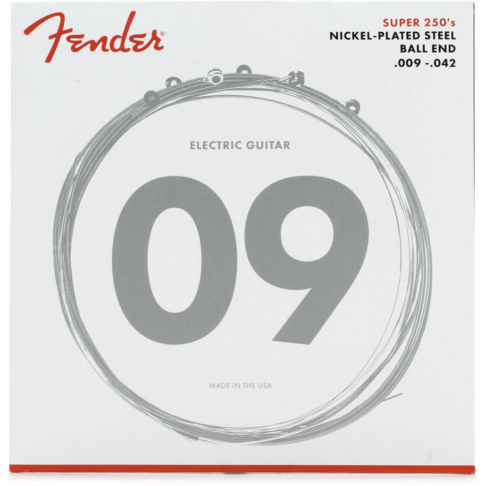 Fender 250L Super 250's Nickel-Plated Steel Electric Guitar Strings - .009-.042 Light