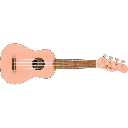 Fender Venice Soprano Uke, Walnut Fingerboard, Shell Pink