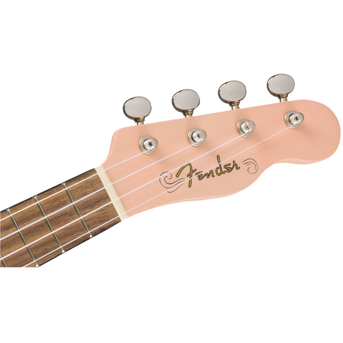 Fender Venice Soprano Uke, Walnut Fingerboard, Shell Pink