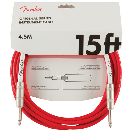 Fender Original Series Instrument Cable, 15', Fiesta Red