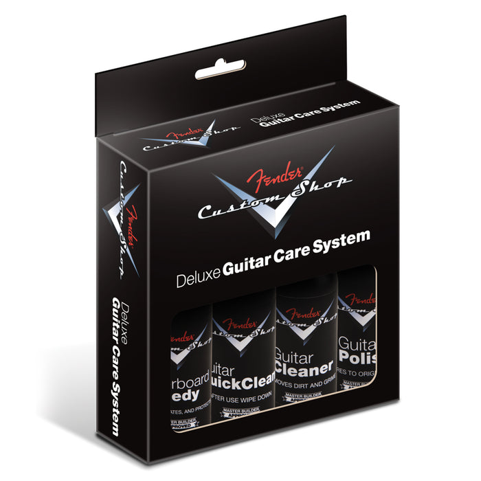 Fender Custom Shop Deluxe Guitar Care System, 4 Pack, Black