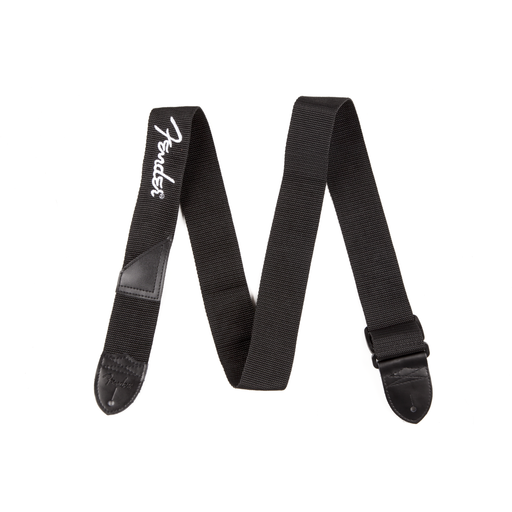 Fender Black Polyester Straps with White Logo