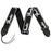 Fender Running Logo Strap, Black/White Logo, 2"