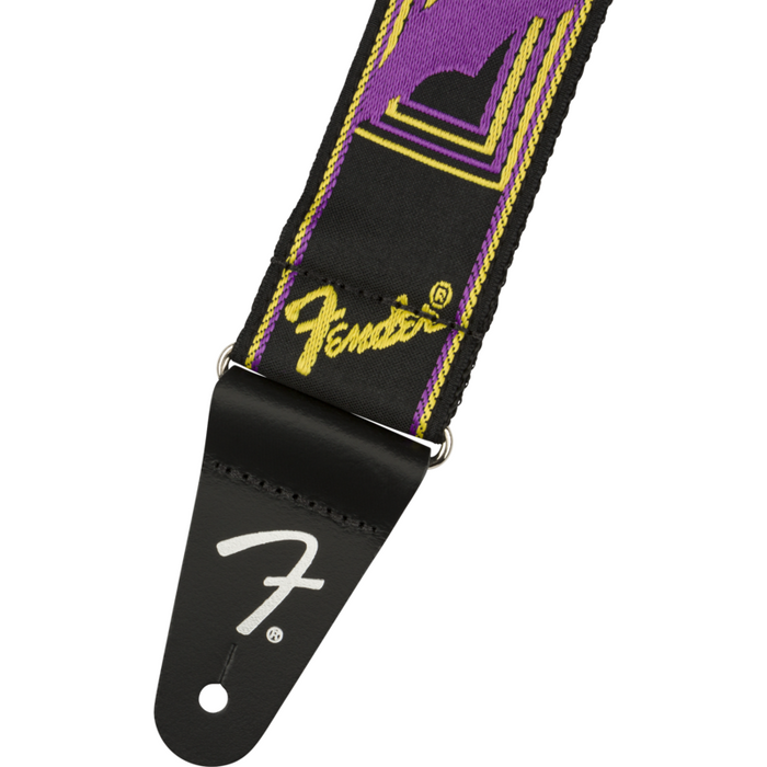 Fender Neon Monogram Strap Purple/Yellow