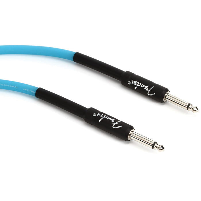 Fender Professional Glow in the Dark Cable, Blue, 10 Ft