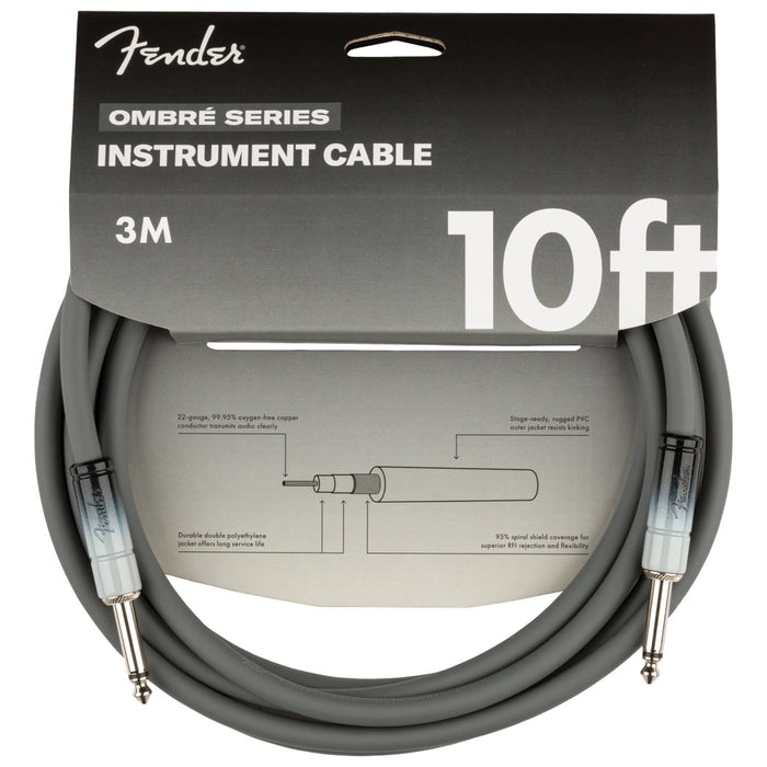 Fender  Ombré Instrument Cable, Straight/Straight, 10', Silver