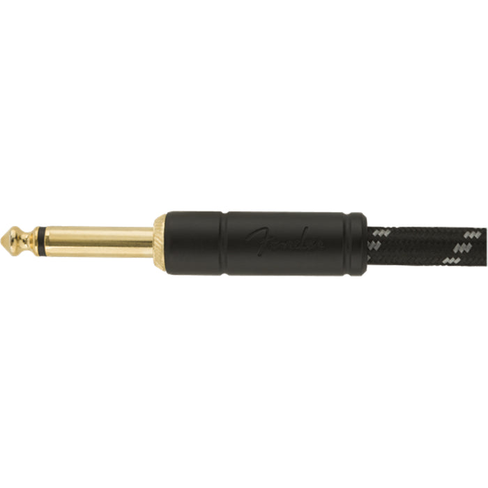 Fender Deluxe Series Instrument Cable, Straight/Straight, 10', Black Tweed