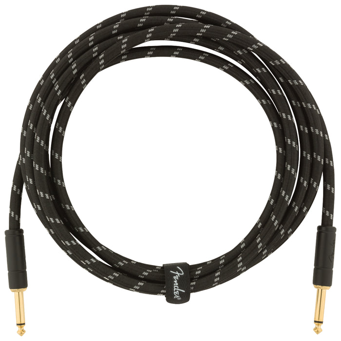 Fender Deluxe Series Instrument Cable, Straight/Straight, 10', Black Tweed