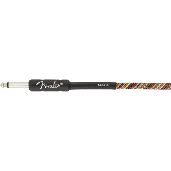 Fender Festival Instrument Cable, Straight/Straight, 10', Pure Hemp, Rainbow