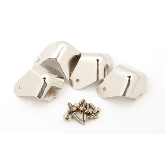 Fender Pure Vintage 2-Screw Mount Amplifier Corners, (4), Nickel