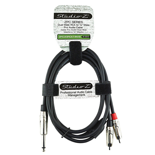 Studio Z Dual Male RCA to 1/4 Male Cable