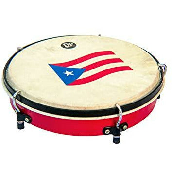 DP Music Drum Set - PVC Drums Pleneras with Puerto Rico flag - Nylon Carrying Case Included
