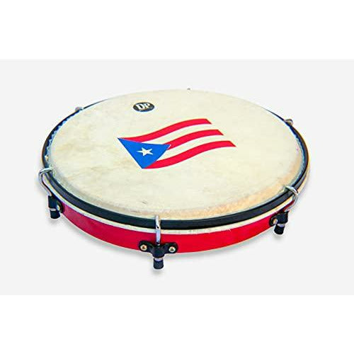 DP Music Drum Set - PVC Drums Pleneras with Puerto Rico flag - Nylon Carrying Case Included