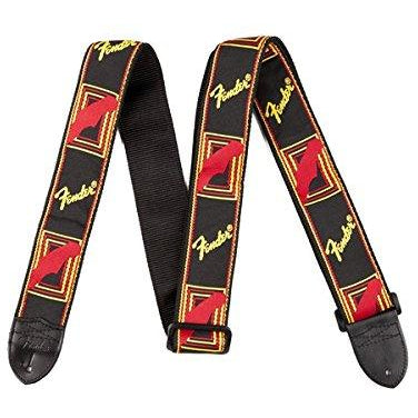 Fender Black/Yellow/Red Monogrammed Strap