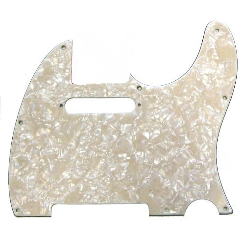 Fender Modern Pickguard, Telecaster, 8-Hole - Aged White Moto