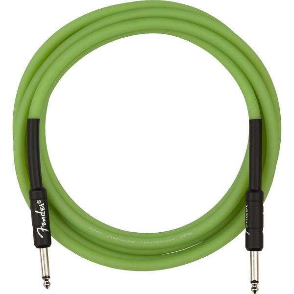 Fender Professional Glow in the Dark Cable, Green, 18.6 Ft