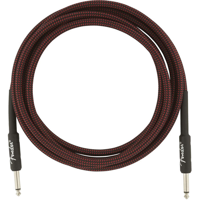 Fender Professional Series Straight to Straight Instrument Cable - 18.6 ft Red Tweed