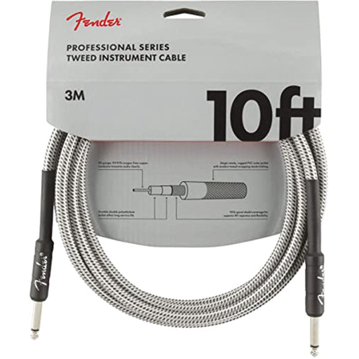 Fender Professional Series Instrument Cable - 10' White Tweed