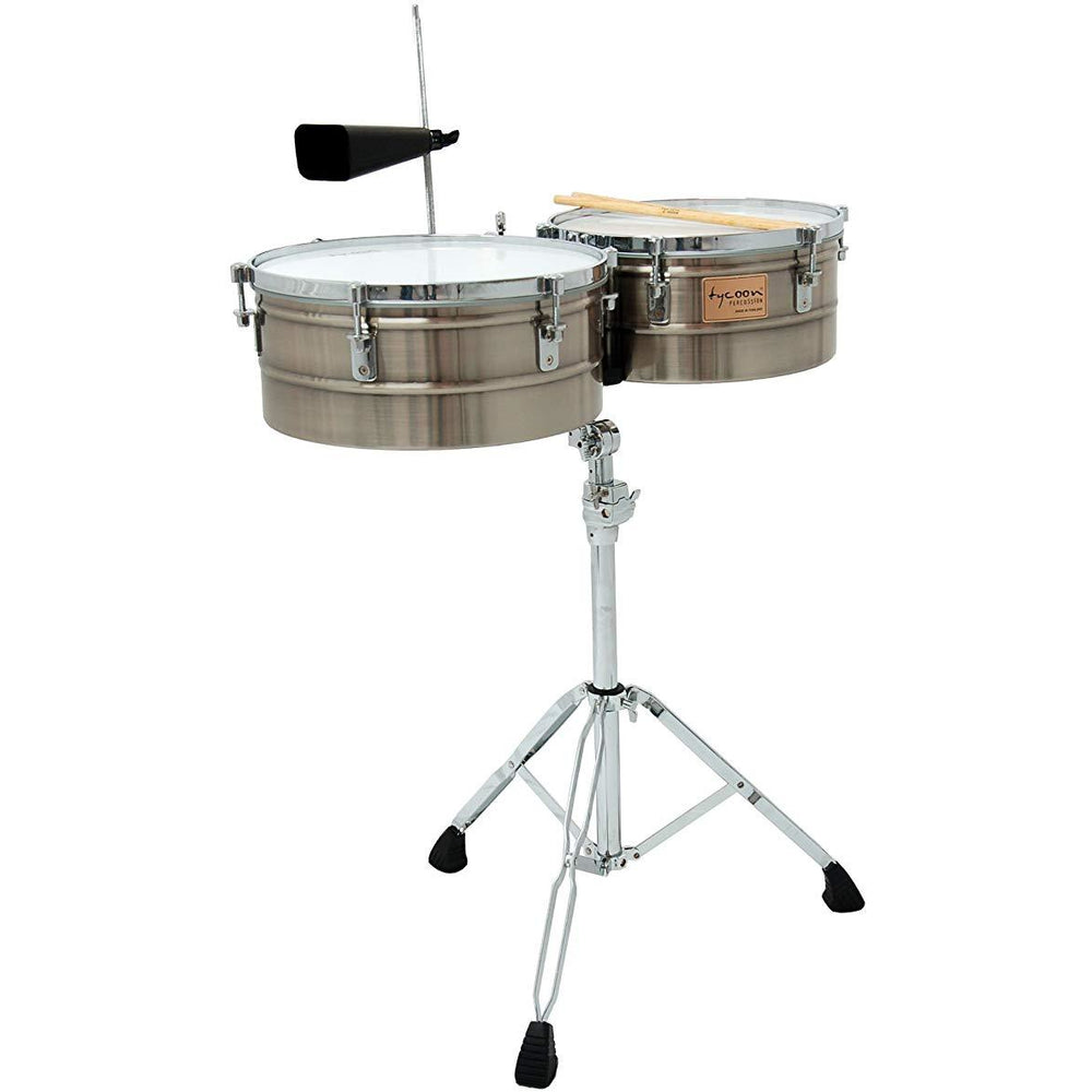 Tycoon Percussion Timbales 14 & 15 CHROME SHELL