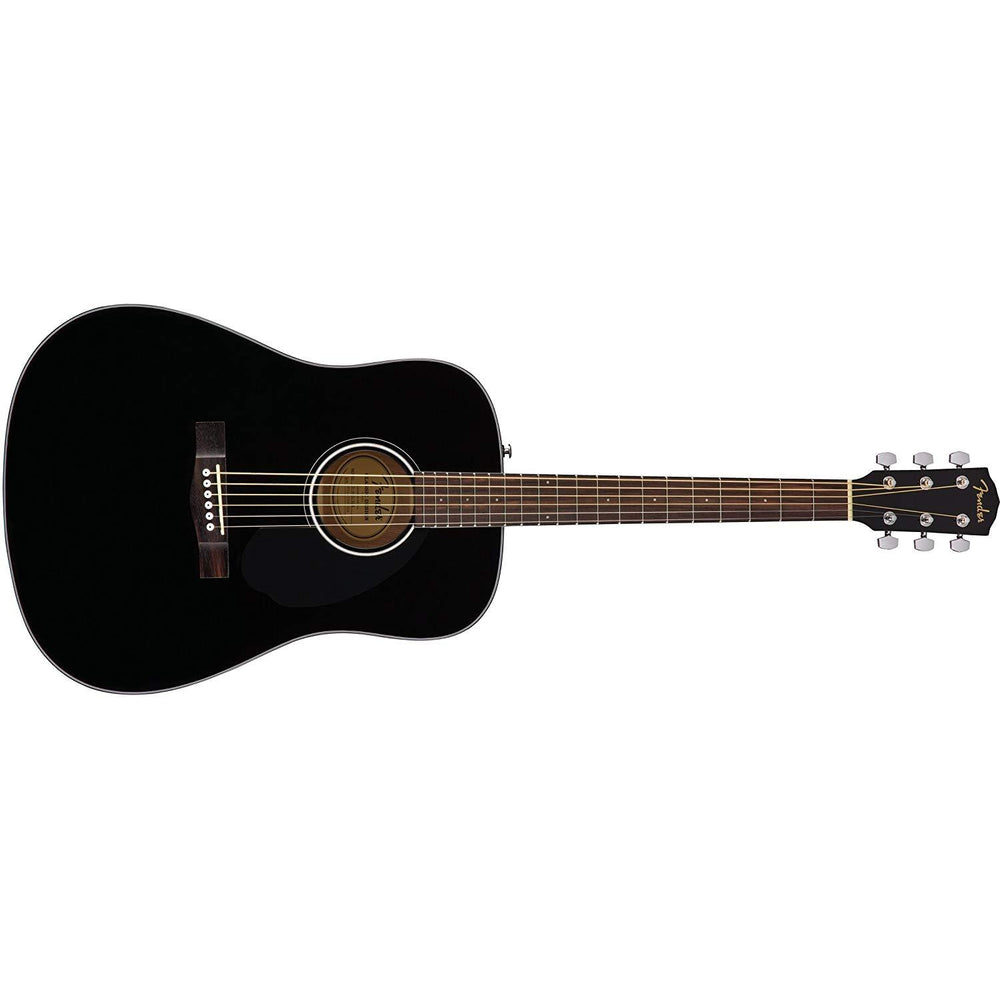 Fender CD -60 Dreadnought Acoustic Guitar w/case  - Black Finish