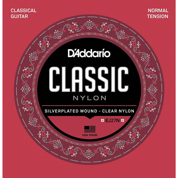 D'Addario EJ27N Student Nylon Classical Guitar Strings, Normal Tension