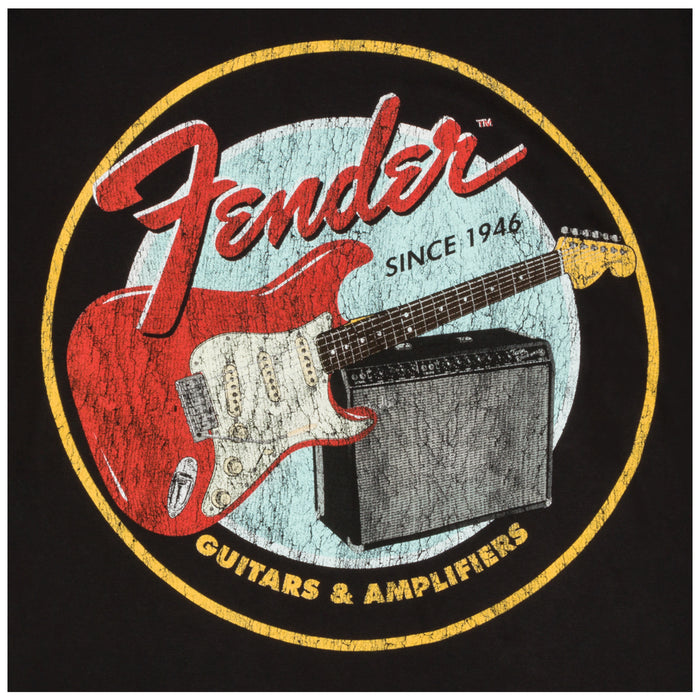 FENDER® 1946 GUITARS & AMPLIFIERS T-SHIRT, VINTAGE BLACK