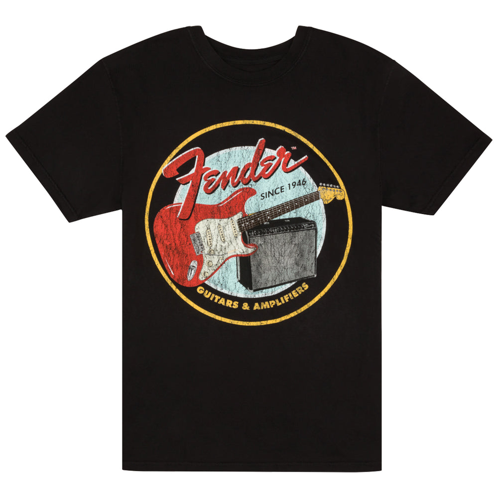 FENDER® 1946 GUITARS & AMPLIFIERS T-SHIRT, VINTAGE BLACK