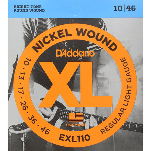 D'Addario EXL110 Nickel Wound Electric Guitar Strings, Regular Light, 10-46