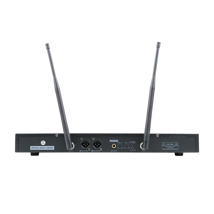AUDIOPIPE 2 Channels UHF Wireless Microphone Rechargeable Batteries