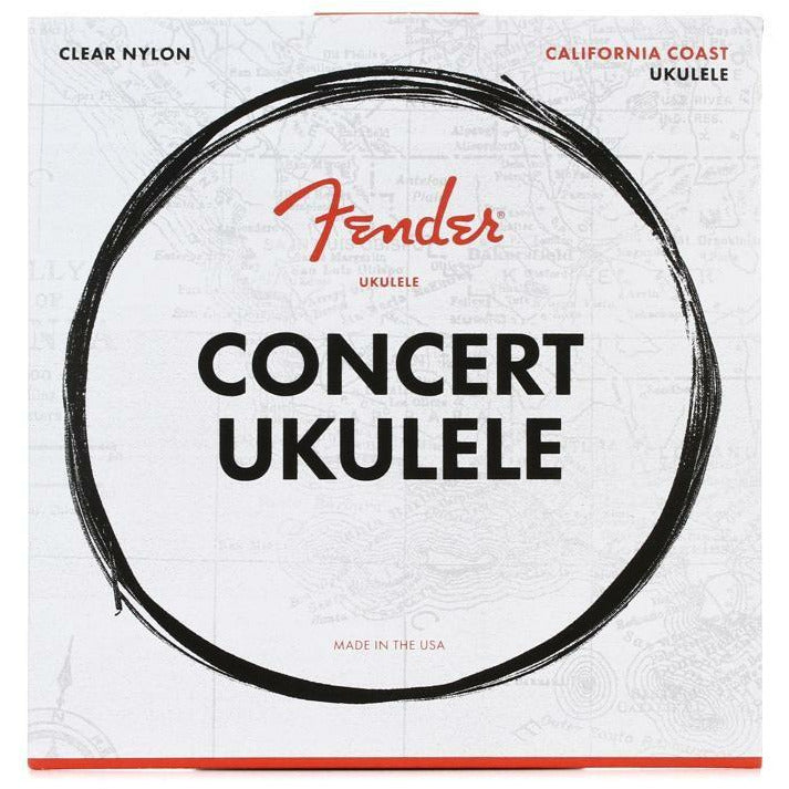 Fender California Coast Clear Nylon Ukulele Strings - Concert