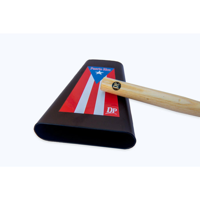 DP Music Cowbell 8" With Beater &  Bag Puerto Rico Flag