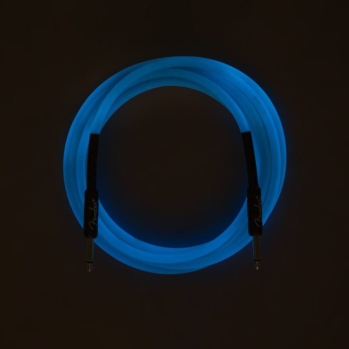 Fender Professional Glow in the Dark Cable, Blue, 18.6 Ft