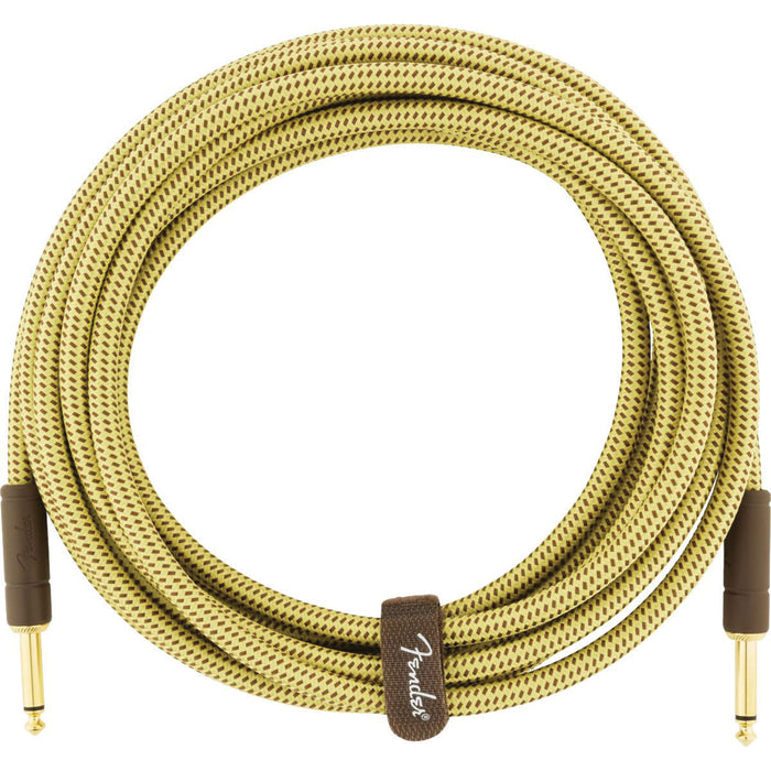 Fender Deluxe Series Straight to Straight Instrument Cable - 15 Ft Tweed