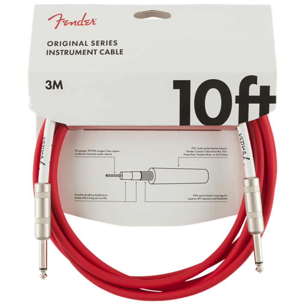 Fender Original Series Instrument Cable - 10' Fiesta Red