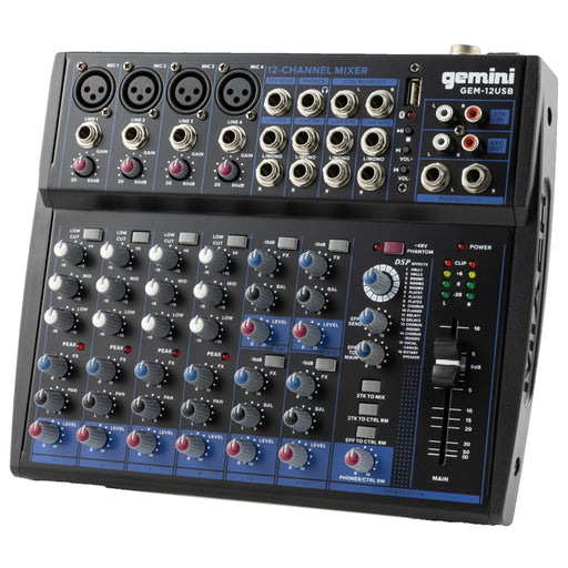 Gemini Compact 12 Channel Bluetooth Mixer