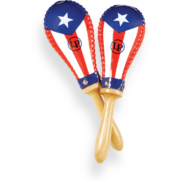 LP Professional Puerto Rico Flag Rawhide Maracas