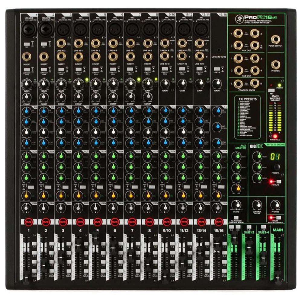 Mackie ProFX16v3 16-channel Mixer with USB and Effects