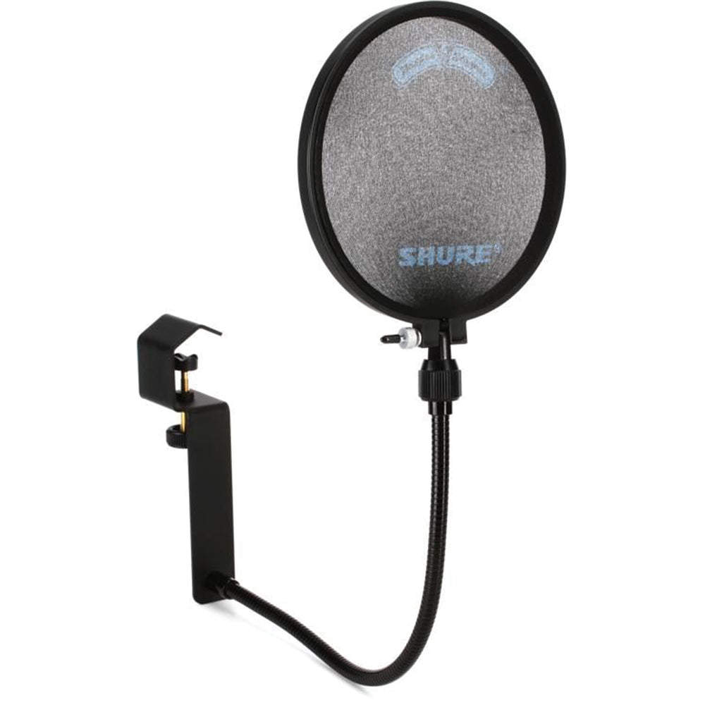 Shure PS-6 Popper Stopper Pop Filter with Metal Gooseneck and Heavy Duty Microphone Stand Clamp